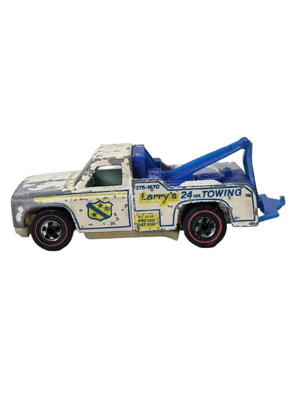 Vintage 1974 Hot Wheels Redline LARRY’s 24 Hr Tow Truck Hong Kong